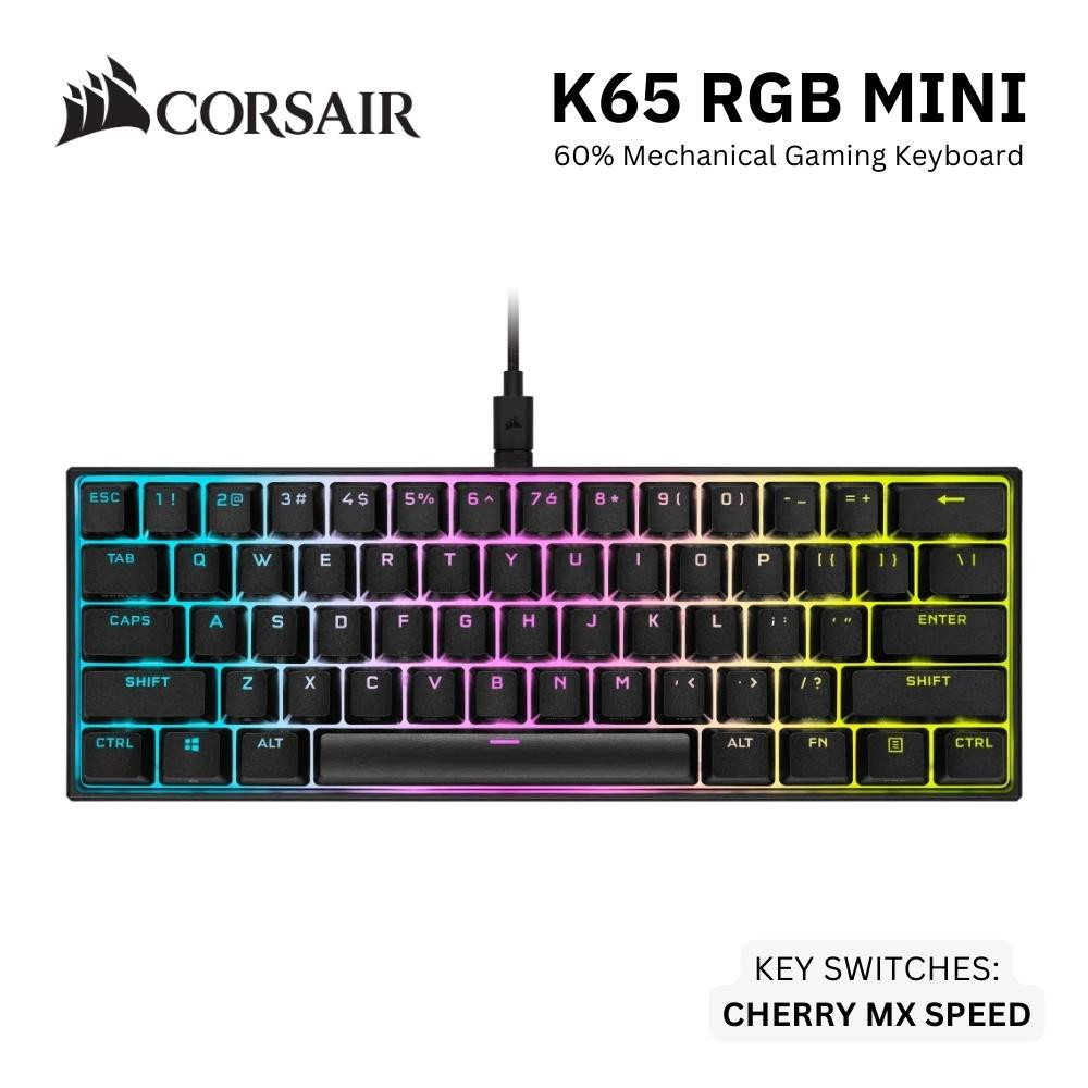 Corsair 60% Keyboard Cherry MX Speed Silver 60% Black