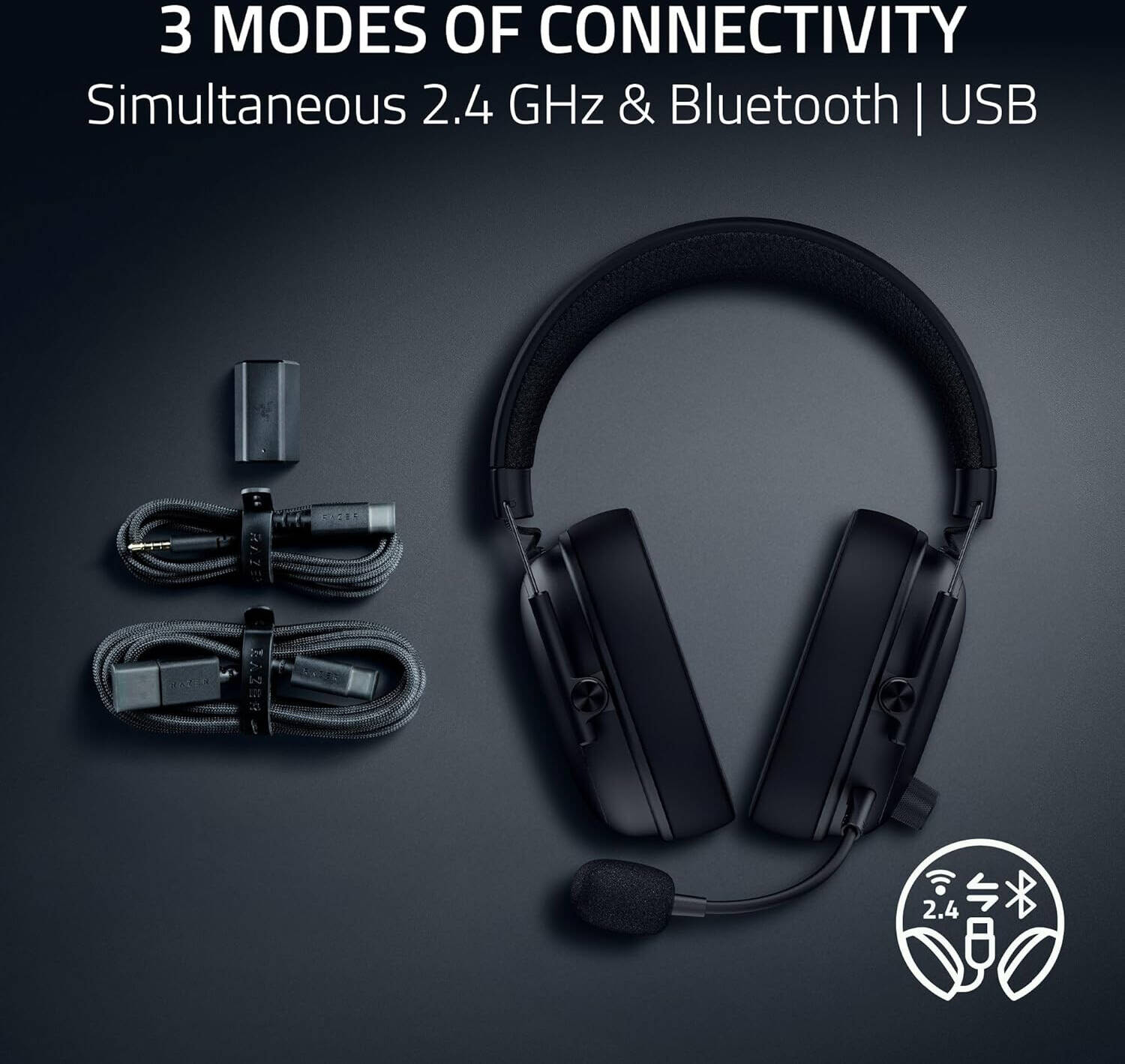Razer Wireless Headset TriForce Titanium 50mm PC PS5 Black