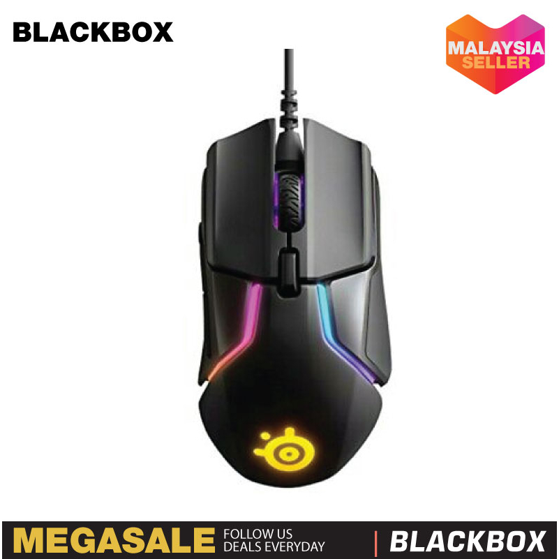 SteelSeries Wired Mouse TrueMove3+ Dual Sensor RGB Black